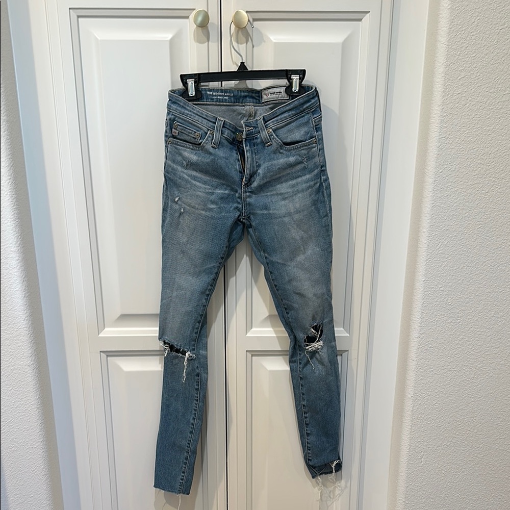 Blue Skinny Distressed Jeans